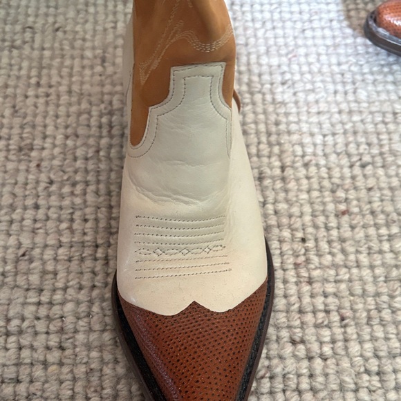 Nine West Tan and Cream cowboy Boots - Picture 2 of 8